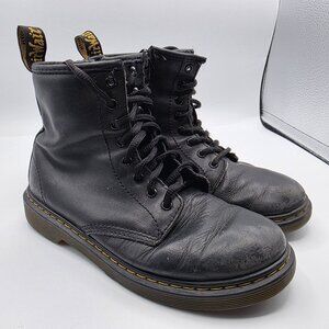 Dr. Martens Womens Size 5 Black Leather Ankle Boots 1460 J Side Zip